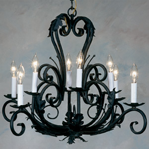 elegant curves wrought iron chandelier
