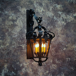 bello adelfa wrought iron wall lantern