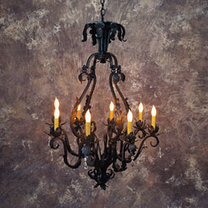 spirit of light wrought iron chandelier