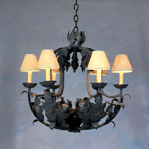 elegant folliage wrought iron chandelier