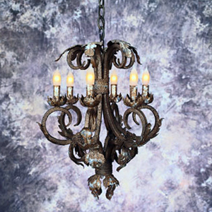 pilar de oro wrought iron chandelier