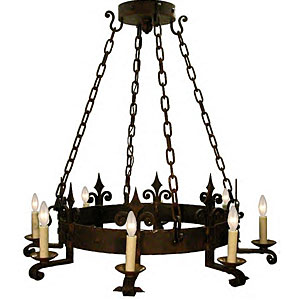 noche del misterio  wrought iron chandelier