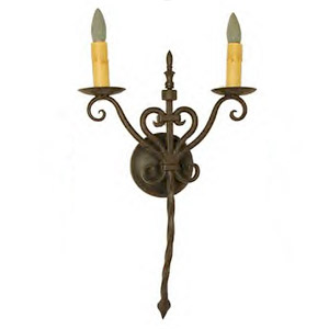 besar angel - wrought iron wall sconce