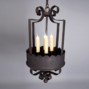 Pétalos de la luz - wrought iron chandelier or pendant light